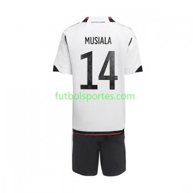 Camiseta Alemania Musiala 14 Niño Primera Equipación Copa Mundo 2022